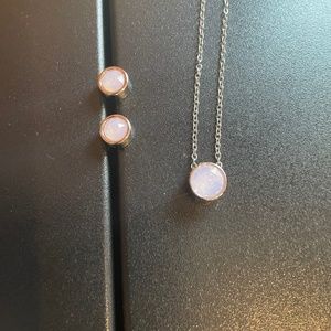 Touchstone Crystal earnings and necklace set